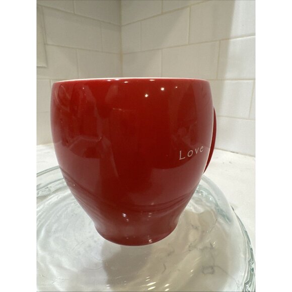 Vintage Starbucks Coffee Mug Valentines 2004 RED Feng Shui LOVE - Picture 10 of 13